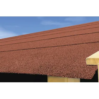 Karibu Dachbahn für Gartenhäuser 0,5 m Breite 2,5 qm Rot