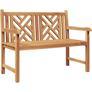 vidaXL Gartenbank Braun 114 x 60 x 90 cm Massivholz Teak - Braun