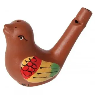 Vogelwasserpfeife handbemalt - sortiert