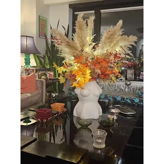 Ibenzoa® Pampasgras-Bouquet – 15 getrocknete Stiele, 100 cm, Beige | Deko für Boho-, Landhaus- & modernes Interieur - Weiß, Beige
