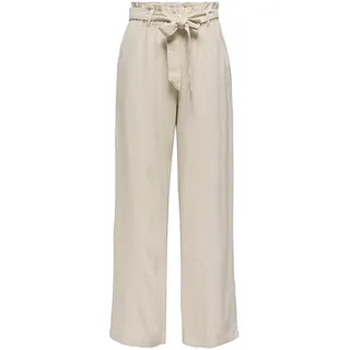JdY Damen Jdysay Mw Linen Belt Pant WVN Noos Locker Geschnittene Hose, Oatmeal, 34