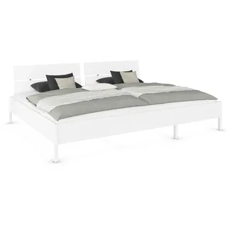 Rauch Familienbett, Bett, Mehrpersonenbett, Liegefläche 270x200 cm für gemeinsames Schlafen mit der Familie, Farbe weiß 278x95x217cm