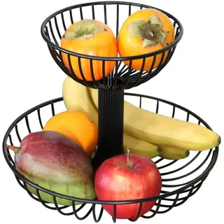 bremermann Obstschale, schwarz, Metall , 23 cm , Geschirr, Schalen & Schüsseln, Obstschalen