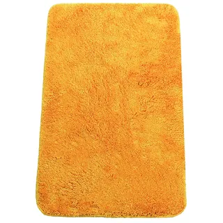 Brandsseller Badezimmerteppich 60x90 cm Badvorleger Badematte Badteppich rechteckig Chenille rutschfest saugstark maschinenwaschbar - Orange