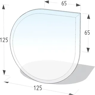 Lienbacher Funkenschutzplatte Glasbodenplatte Tropfenform 6mm Stärke