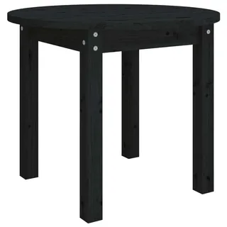 vidaXL Couchtisch Schwarz Ø 55x45 cm Massivholz Kiefer - Schwarz
