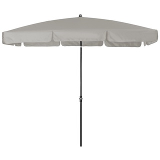 Doppler WATERPROOF III Sonnenschirm wasserdicht & höhenverstellbar 225 x 120cm hellgrau