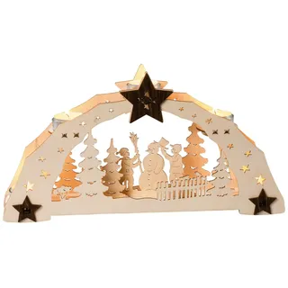 Saico Original "Kinder mit Schneemann", BxHxT: 38x20x7 cm,