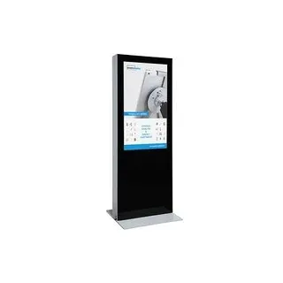 Showdown® Displays Digitale Infostele doppelseitig Infostele mit LED-Display, schwarz, 108,0 cm (43 Zoll)