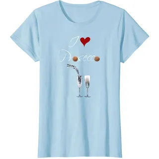 Ich liebe Prosecco Party T-Shirt - Lustige Geschenkidee T-Shirt, Damen, Himmelblau, XL