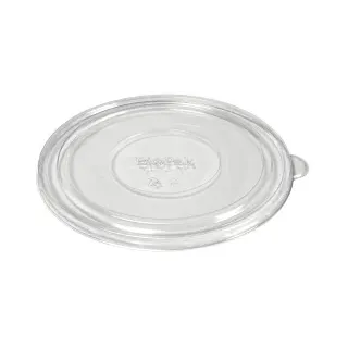 DUNI BioPak Deckel für Ronda Bowl Wide+ , rund, Transparenter Deckel aus 100% recyceltem Material, 1 Karton = 6 x 50 Stück, 900/1300 ml