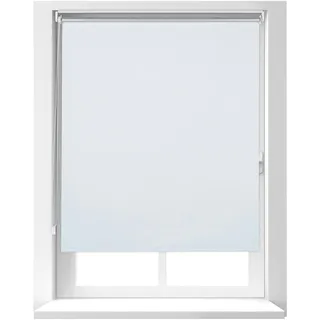 Relaxdays Thermorollo, ohne Bohren, Klemmfix, Kettenzug, 100x160 cm, Stoffbreite 95 cm, blickdichtes Klemmrollo, weiß