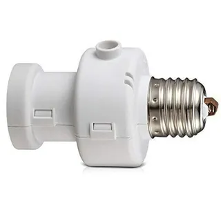 Maclean Brackets Maclean MCE21W E27 Lampenfassung Adapter mit Dämmerungssensor | Max. 100W Leistung | Weiß | Automatische Dämmerungserkennung für komfortable Nutzung | Spart Energie | Ideal für Flure und Treppenhäuser