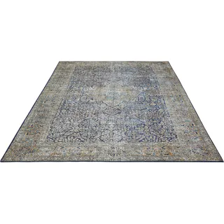 Barbara Becker Teppich »Loft 2« rechteckig 7 mm Höhe Kurzflor, Orient-Optik, Vintage Design, waschbar, blau