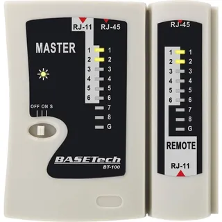 BASETECH Kabeltester BT-100 BT-100 Geeignet für RJ-45, RJ-11