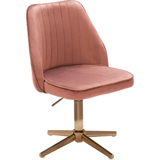 Wohnling Drehstuhl Samt Rosa