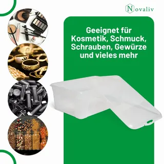 2x Aufbewahrungsbox 10l Stapelbox Plastikbox transparent Kunststoff mit Deckel Schuhbox Schuhkasten plastic storage Box multibox 37cm - Transparent
