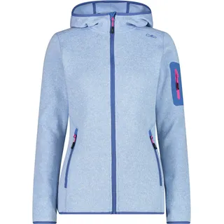 CMP Damen Jacke Knit-Tech Melange Hoody 3H19826-01LR 34 - Sky-Bianco - 34