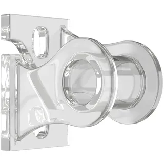 Estika Kettenhalter für Rollo, transparent, kleben, mit Bohren, für Doppelrollo oder Verdunkelrollo oder Sichtschutz Rollo, Selbstklebender, Kugelketten