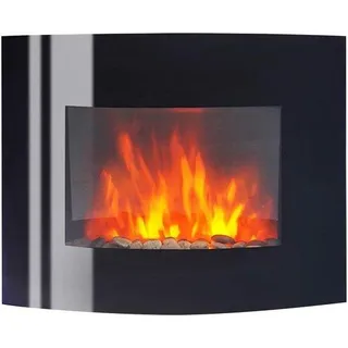 Elektrische Wandhaard 2000W schwarz 62x50cm modern - Schwarz