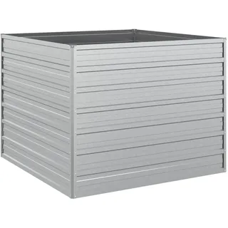 vidaXL Garten-Hochbeet 100 x 100 x 77 cm Silber