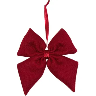 Halbach Seidenbänder Premium Rote Geschenkschleifen Set | XXL Riesenschleife für Tannenbaum und Weihnachtsdeko