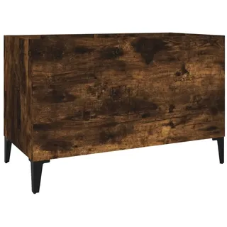 vidaXL Plattenschrank Räuchereiche 74,5x38x48 cm Holzwerkstoff - Silber