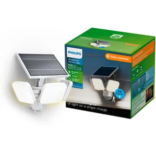 Philips Außenstrahler Kunststoff 16,0 cm Solarlicht inkl. Bewegungsmelder weiß