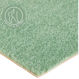 Andiamo Teppichboden »Catania, Velours, Made in Belgium« rechteckig 7,5 mm Höhe meliert, Breite 400 cm oder 500 cm, strapazierfähig & pflegeleicht, grün