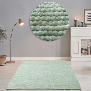 THEKO »Alpen« rechteckig 12 mm Höhe handgewebter Wendeteppich, meliert, reine Wolle, Wohnzimmer,