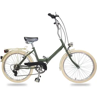 24 Zoll Klapprad Klappfahrrad Faltfahrrad Faltrad Camping Fahrrad NEU MILE BIKE - grün - 13 Zoll