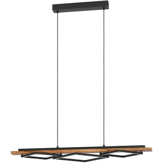 EGLO Boyal 3-flg. 60 cm quadratisch rustikales Holz schwarz