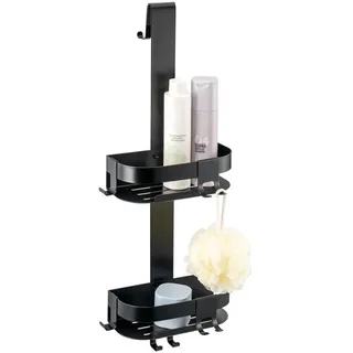 eluno Duschablage für Glasduschwand, Edelstahl schwarz , Schwarz , Metall , 23x67.5x10.5 cm , Badezimmer, Baden & Duschen, Duschregale & Duschablagen