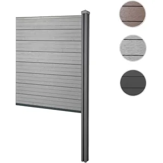Mendler Windschutz 98 x 122 cm grau Aluminium