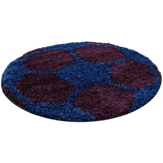 Ben'n'jen Kinderteppich , Dunkelblau , Textil , Fußball , rund , Oeko-Tex® Standard 100 , pflegeleicht , Teppiche und Böden, Teppiche, Kinderteppiche