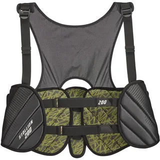 STX Stallion 200 Lacrosse Rippenpolster, Schwarz/Grau, Größe L