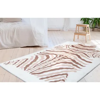 MY HOME Hochflor-Teppich MY HOME "Elias" Gr. 3, grau (taupe, weiß), B:120cm H:30mm L:160cm, Kunstfaser, Teppiche, Fell-Optik, Wohnzimmer