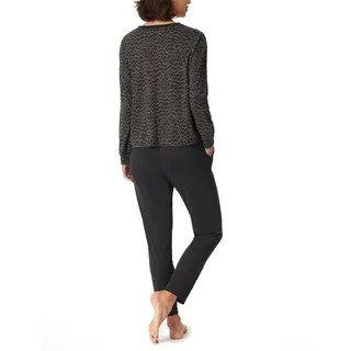 Schiesser Damen Schlafanzug Set lang Baumwolle Modal - Nightwear, anthrazit_180048, 38