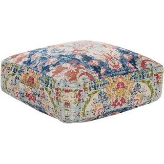 Beliani Pouf Oued 50/50/20 cm , Multicolor , Naturmaterialen , Quadratisch , 50x20x50 cm , Wohnzimmer, Sessel, Hocker & Hockerbänke, Poufs