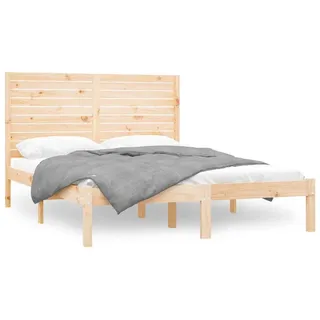 vidaXL Massivholzbett 120x200 cm - Braun