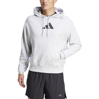 Adidas All-Gym Category Pump Cover Hoodie Sweatshirt, Light Grey Heather, S