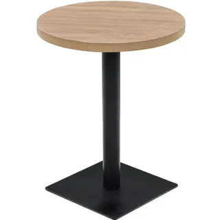 vidaXL Bistrotisch Ø 60 x 75 cm Eichenoptik/Beige
