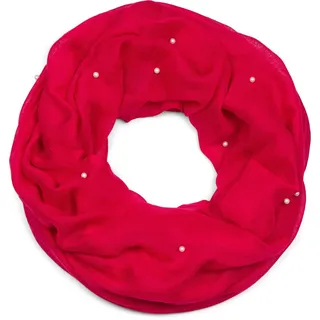 Stylebreaker "Loop Schal mit Perlen Applikation", 1 Stk., rot,