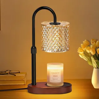 Loowoko Kerzenwärmer Lampe, Candle Warmer lamp mit Timer und Dimmer, Höhenverstellbar, mit 2 Glühbirnen, Kerzen Lampe für duftkerzen im Glas, Dekoration