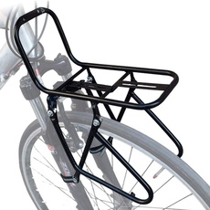 Fahrrad Gepäckträger vorne 15kg Kapazität Gepäckträger 2 Installationsmethoden mit Befestigungsvorrichtung für Scheibenbremse/V-Bremse Mountainbike