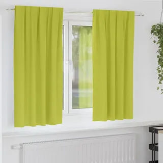 Verdunkelungs-Vorhänge mit Ringen 2 pcs Grün 175 x 140 cm - Grün
