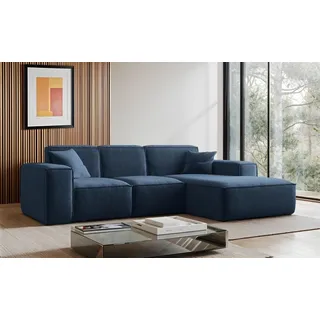 kaiser möbel Ecksofa L-Form Siena Stoff Maloy Marineblau Rechts - Blau