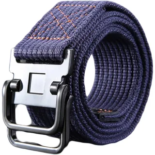 JIER Unisex Stoffgürtel Mit Schnalle Doppel D-Ringe Leinwand Canvas Schnalle Gürtel Nylon Militär Outdoor Gürtel Elastischer Stretchgürtel Belt