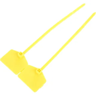 Kunststoffschloss, selbstsichernde Krawatte, selbstsicherndes Etikett, selbstsichernder Anhänger, Reißverschlussbinder - Gelb, Blau