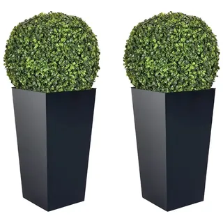 Wellhome Urbi Square Quadratischer Topf 55x29x29.5 Cm 2 Einheiten - Anthracite - One Size